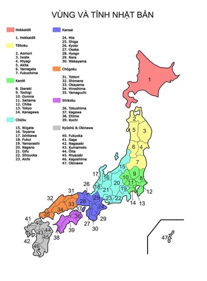 Bản Đồ Nhật Bản ( Japan Map ) Khổ Lớn 2024