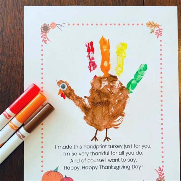 How to Make a Turkey Family Hand Print Painting