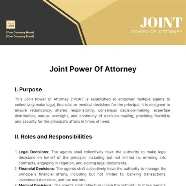 Joint Power of Attorney and bank