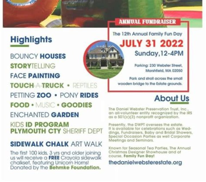 You Don't Want to Miss the Daniel Webster Estate Family Fun Day